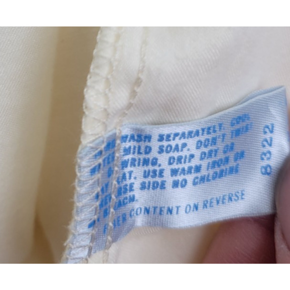 Vtg Neiman Marcus Bert Yelin Ivory Long Sleeve Nightgown Women's Size Medium - Picture 13 of 16